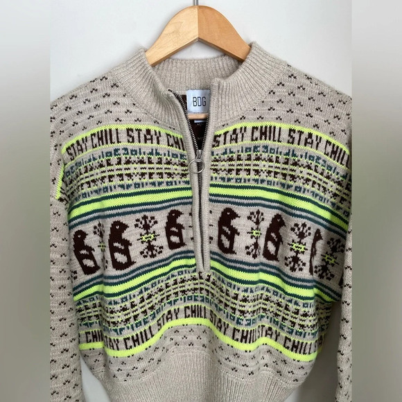 NWOT Urban Outfitters UO BDG Jesse Half-Zip Sweater Small - Picture 9 of 13